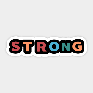 Strong Cool Inspirational Christian Sticker